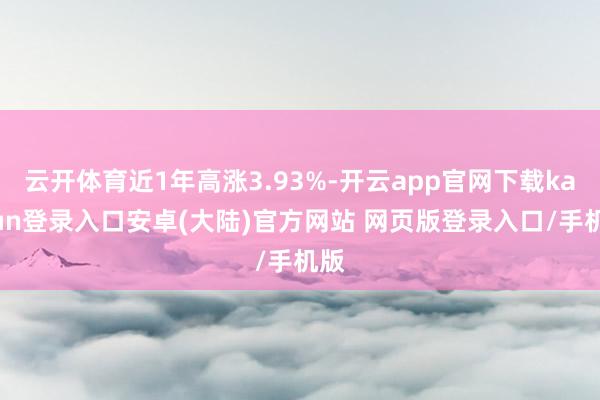 云开体育近1年高涨3.93%-开云app官网下载kaiyun登录入口安卓(大陆)官方网站 网页版登录入口/手机版