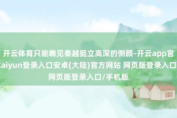 开云体育只能瞧见秦越挺立高深的侧颜-开云app官网下载kaiyun登录入口安卓(大陆)官方网站 网页版登录入口/手机版